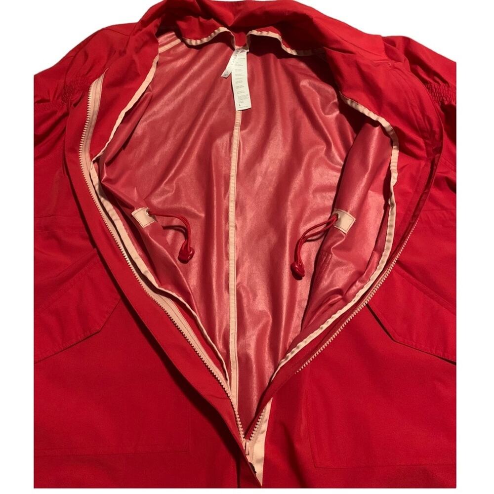 Fabletics Giana Jacket II Red Persimmon Water Resistant Size Large - Picture 7 of 11